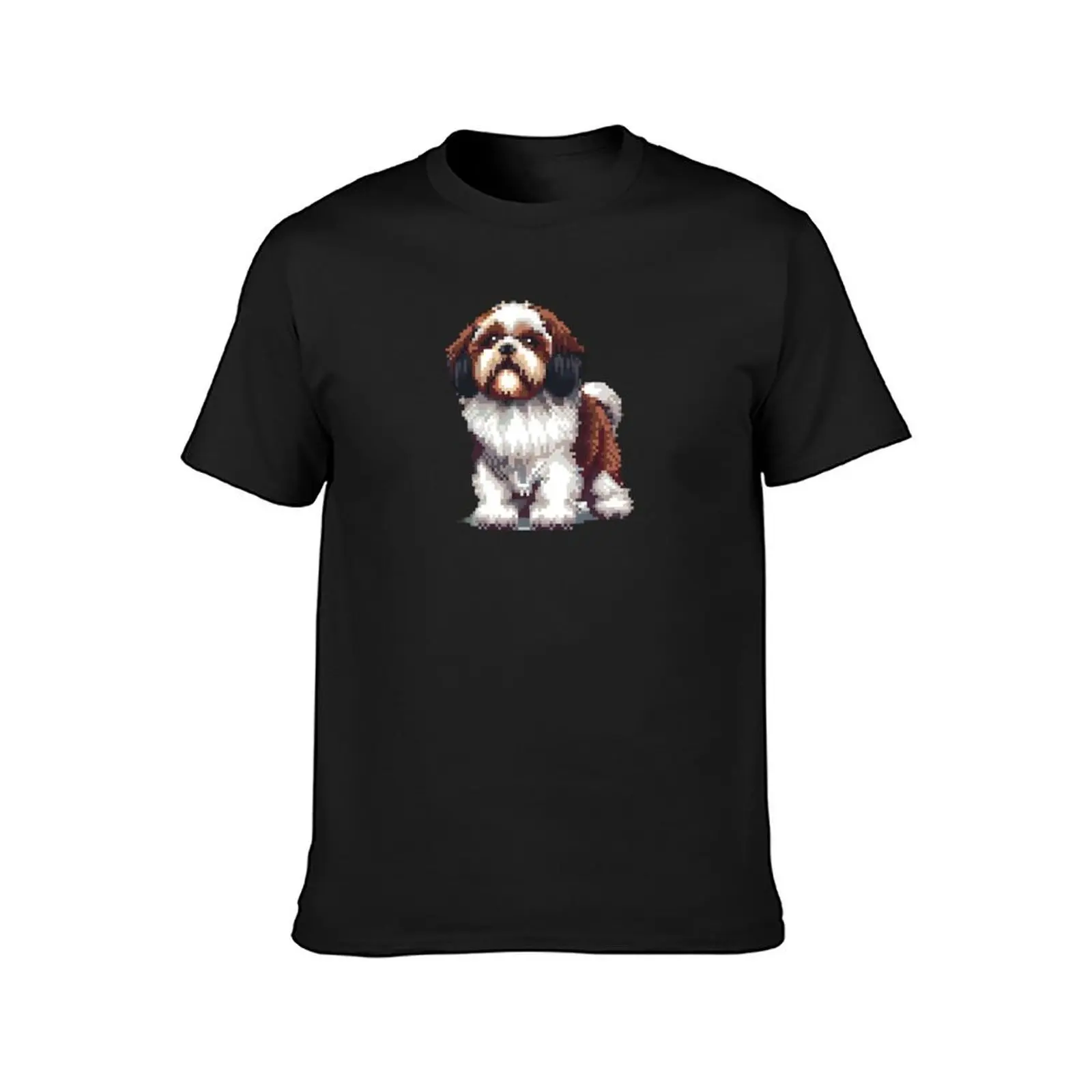 16-bit Shih Tzu T-Shirt Short sleeve tee kawaii clothes Men's clothing