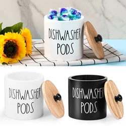 Laundry Pods Container with Lid Stylish Dishwasher Tablet Container Dishwasher Storage Box Holds Sealed Scent Beads Organizer