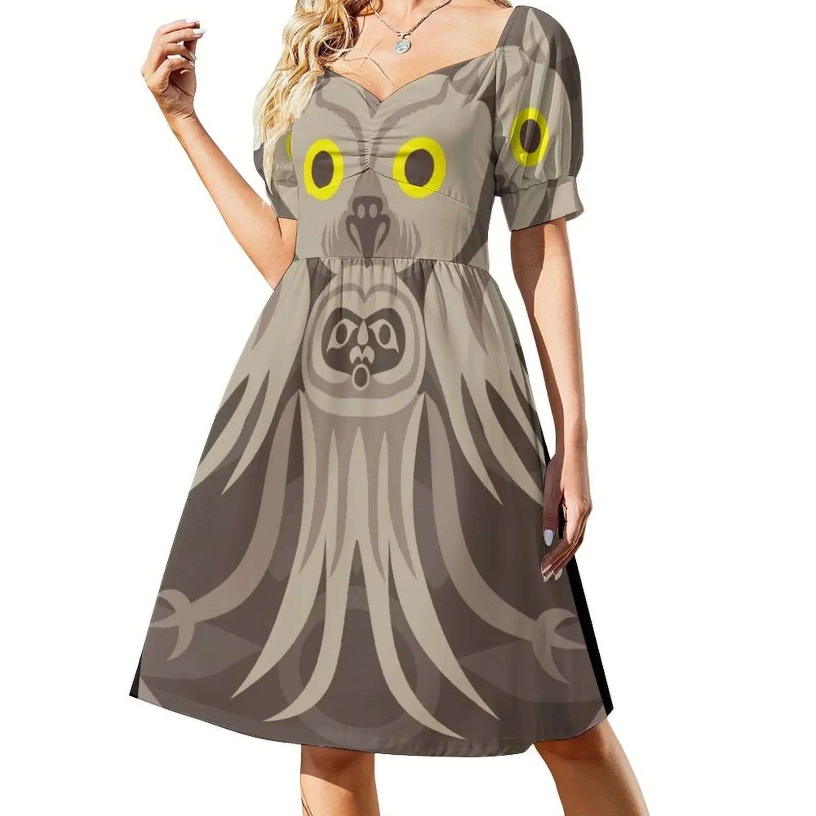 

western screech owl Short-Sleeved Dress loose women's dress dress women summer clothes