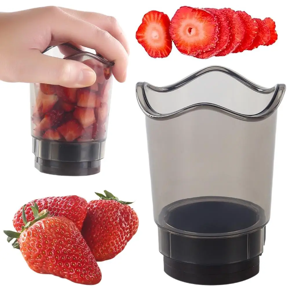 304 Stainless Steel Fruit Divider Multi-Functional Pulp Picking Mold for Strawberries Radishes Dicing Cutting Kitchen Tool