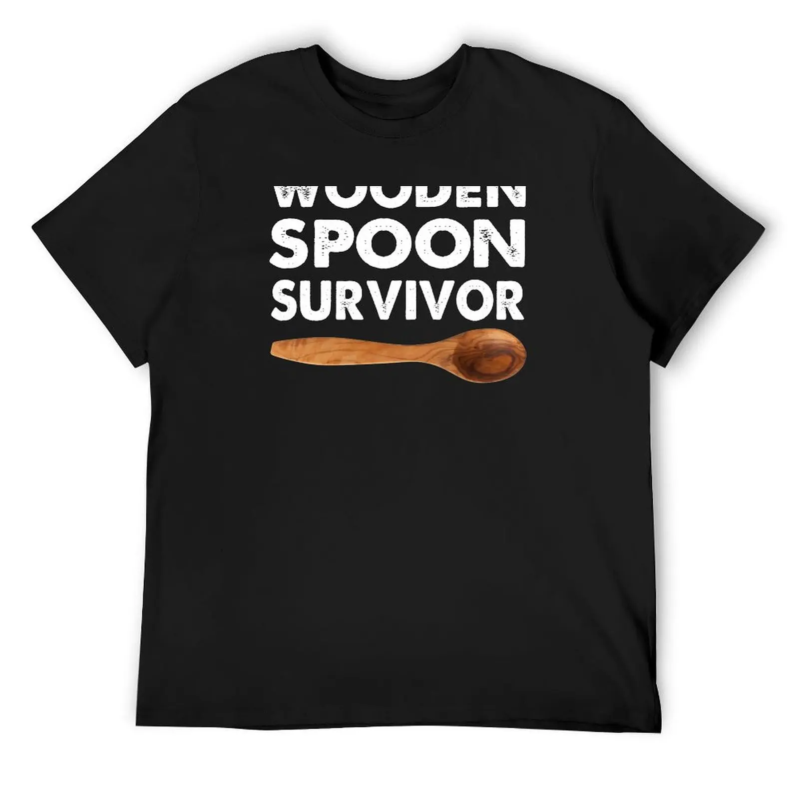 

Wooden Spoon Survivor Funny T-Shirt Anime t-shirt Blouse customs design your own croswit shirt man men clothings