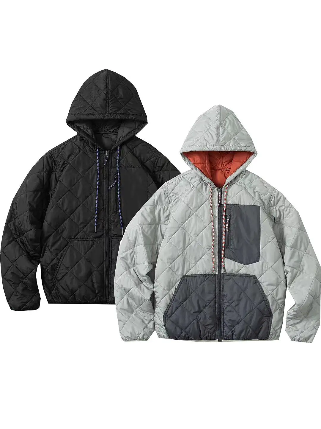 

Уличная повседневная легкая стеганая хлопковая толстовка с капюшоном, ветрозащитная, водонепроницаемая, теплая, с наполнителем из полиэфирного волокна, модная, для подростков, с длинными рукавами