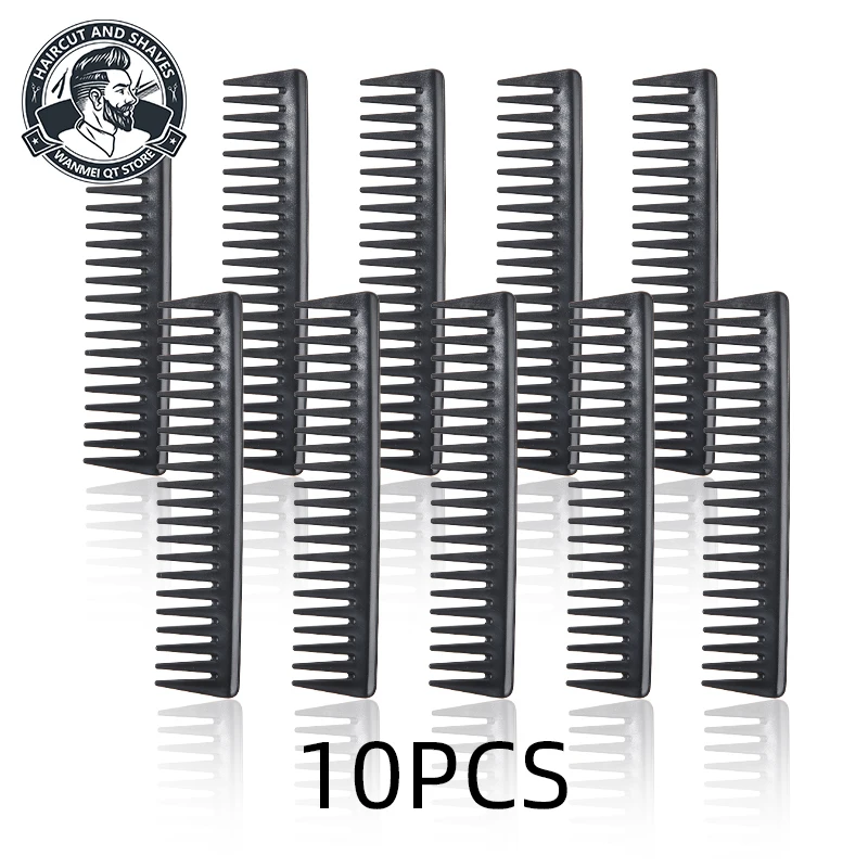 

5/10Pcs Wide Tooth Comb Plastic Detangler Comb for Curly Thick Hair Anti-static Hairbrush for Daily Grooming Hair Styling