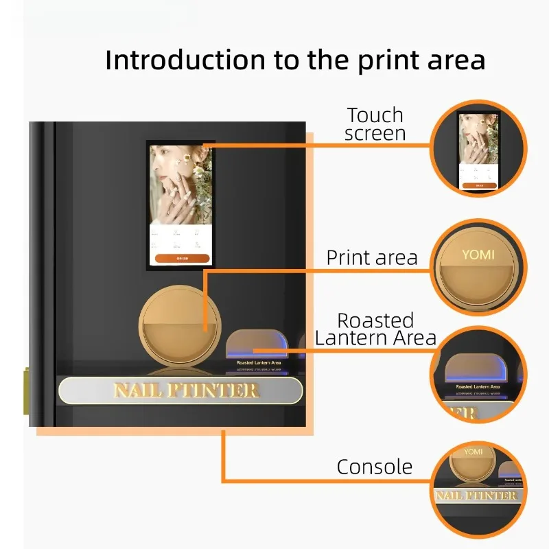 Custom Self-service Nail Printer Vending Machine, Nail Printer, Automatic 3D Nail Printer, Beauty Vending Machine for Sale