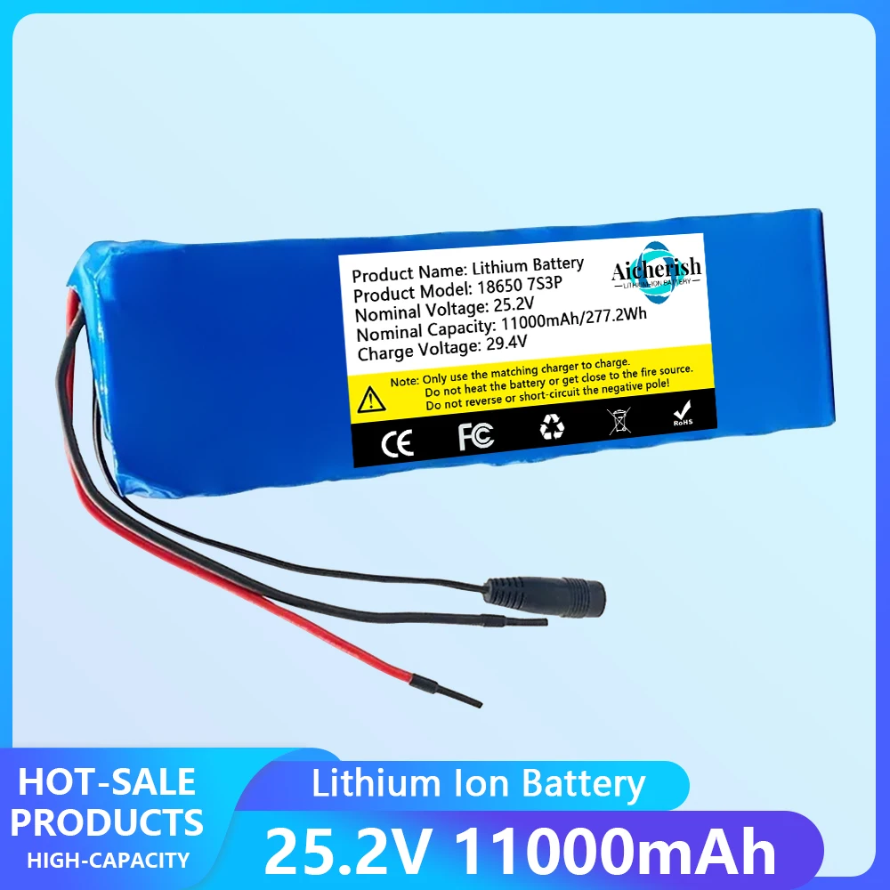 Nieuwe 18650 7S 3P 24V 11ah High-Power Lithiumbatterij, Voor 29.4V Rolstoel En Verkeer Othetool Li-Ion Batterijen + Oplader