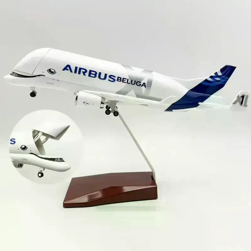 

1 Set 30cm 1:180 Scale Diecast Resin Aircraft Metal Model A330 Beluga Airways Airplane Jet Openable Cargo Bay With Base Display