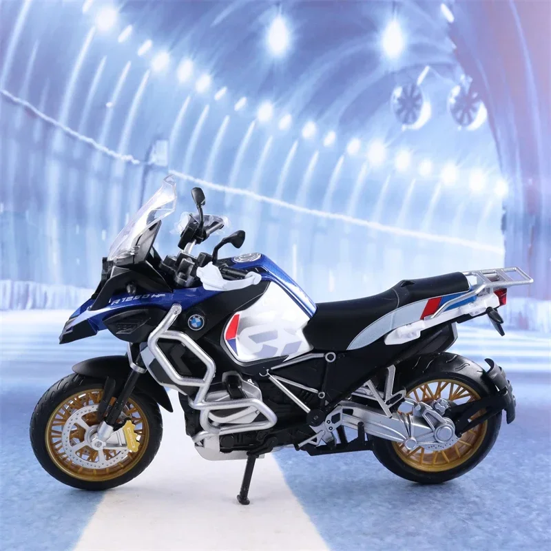 1:12 BMW R1250 GS Motorcycle model High Simulation Diecast Metal Alloy Model car Sound Light Collection Kids Toy Gifts M7