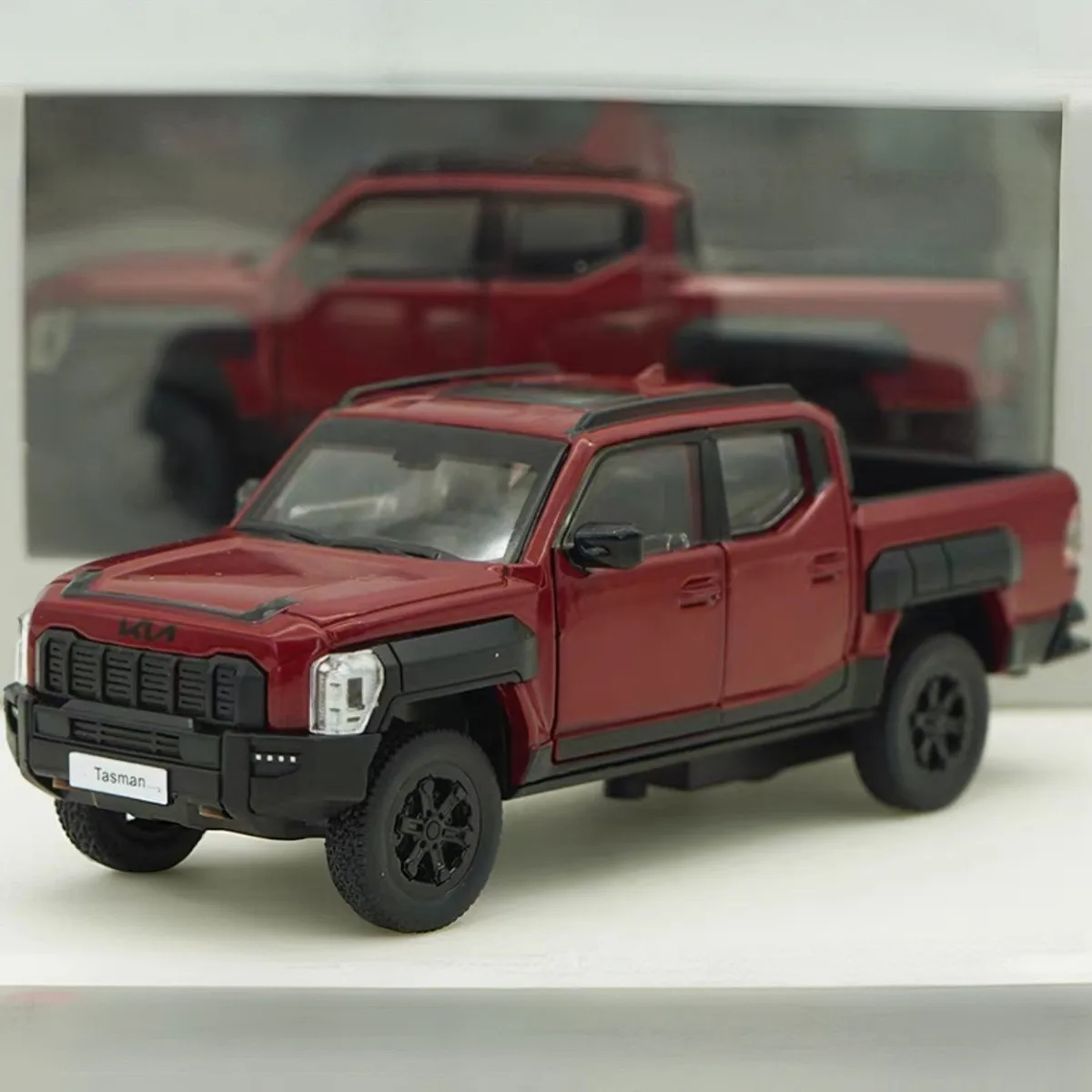1:38 Original Kia Pickup Truck Model Kia Tasman Car Ornament Collection Alloy Pull-back Car Model