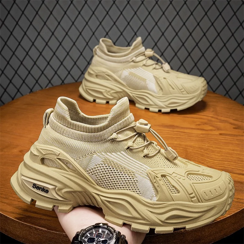 

New 2026 Summer Breathable Mesh Running Shoes Men's Large Size Casual Sneakers Comfortable All-Season Sports Footwear Tenis