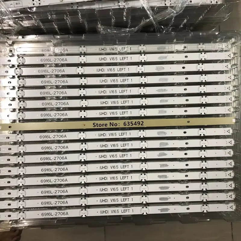 New 5set LED Stip 6916L-2705A 6916L-2706A 6916L-2707A 6916L-2708A  For 49LH570V 49LH590V 49UH603V  49UH610V 49UH620V LC490DGE