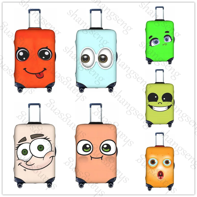 

Thick Elastic Luggage Protective Cover Zipper Suit For 18-32 inch Bag Suitcase Covers Travel Accessories eyes funny quirky