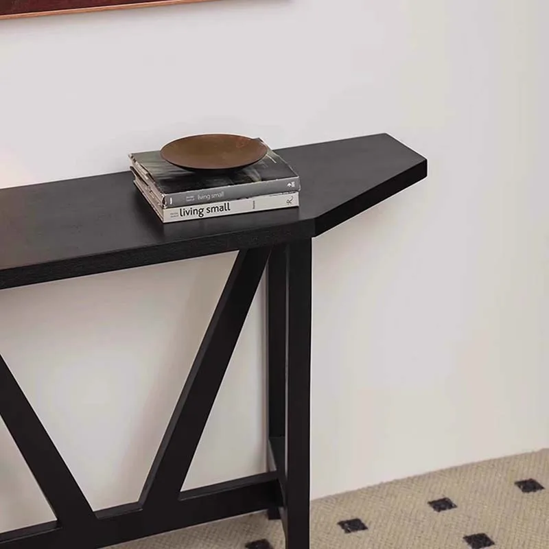Consolle francese nera Tavolo consolle rustico elegante classico moderno Soggiorno Console minimalista Entrée Meuble Furniture