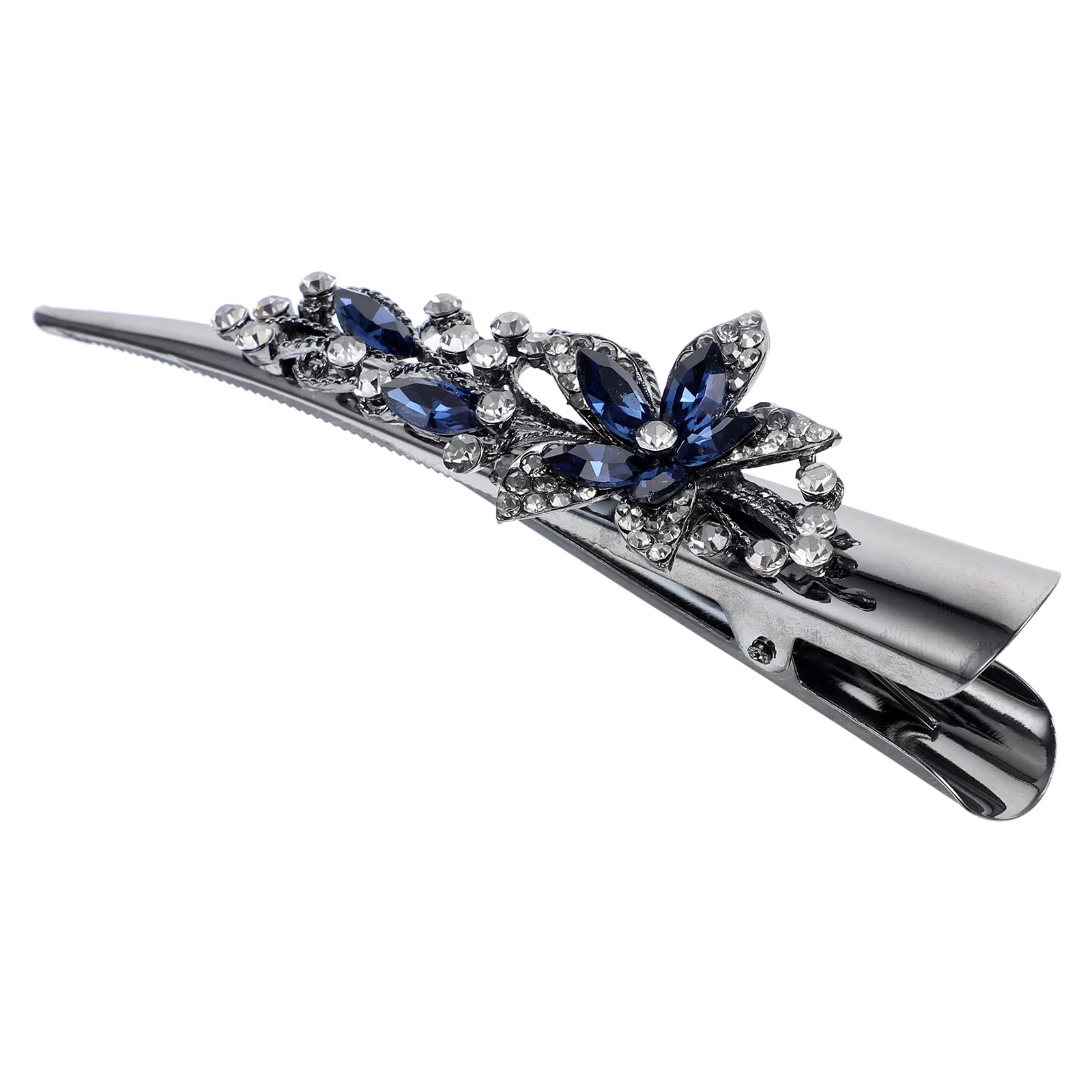 

Rhinestone Retro Hair Rhinestone Hair Barrette Clips Decorative Duckbill Barrettes for Women Shiny Nonslip Styling Tool