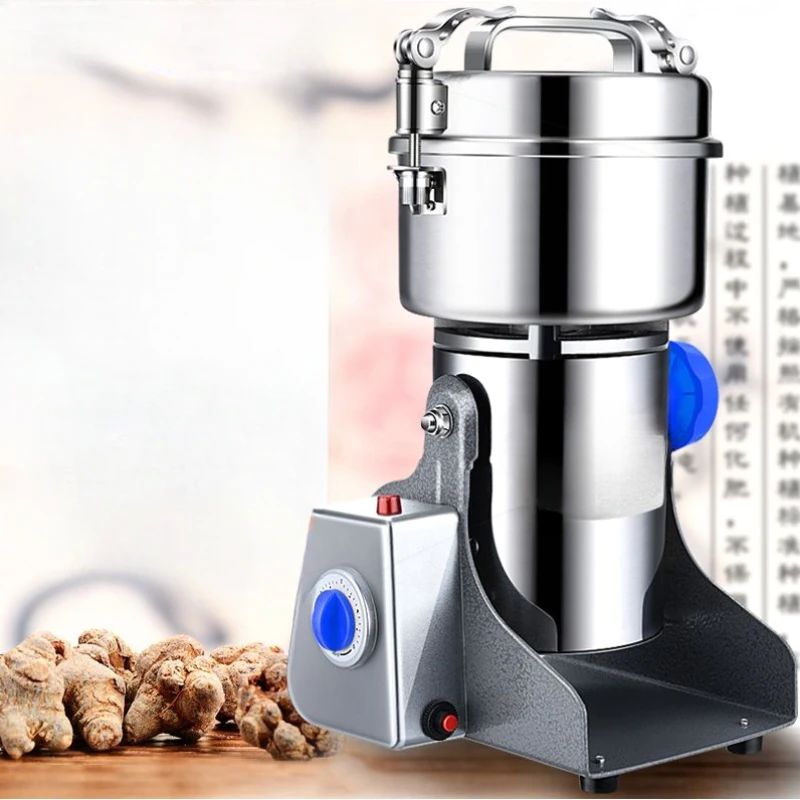 Stainless Steel Grain Grinder Household Electric Medicinal Powder Grinder Ultra-fine Pulverizer