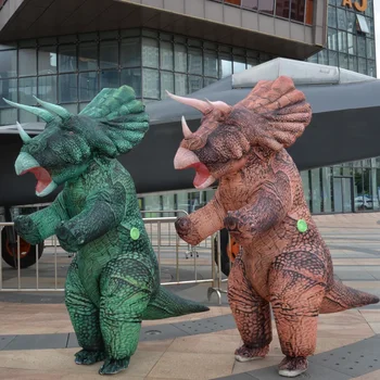 Opblaasbaar dinosauruskostuum Opblazen Triceratops-kostuums voor volwassenen Fancy Dinosaur Party Halloween Cosplay-kostuum