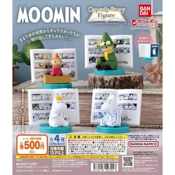 BANDAI MOOMIN Gashapon Toys Moomin Muuminpeikko Pikku Myy Nipsu Niiskuneitti Storybook Design Action Figures Capsule Toys Gifts