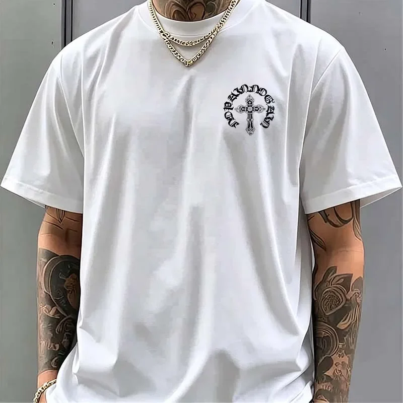Men's Clothing Retro Graphic Print T-shirt Summer Casual Fashion Gothic Streetwear Tops Crew Neck Short Sleeve Cotton Tees image 2