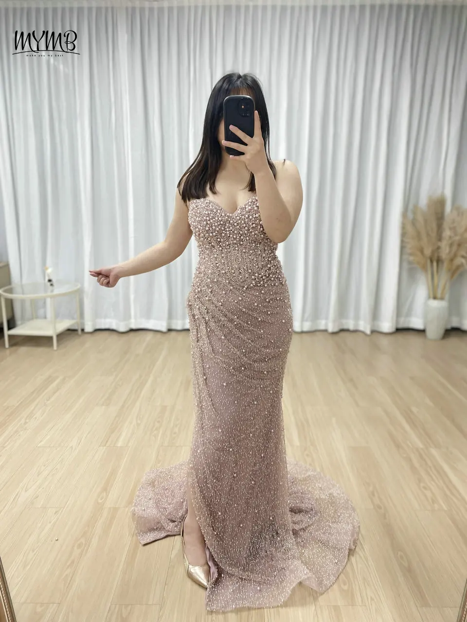 MYMB Arabic Luxury Off Shoulder Mermaid Evening Dress for Women Party Gorgerous Beaded Strapless Formal Gowns Customized MB40268