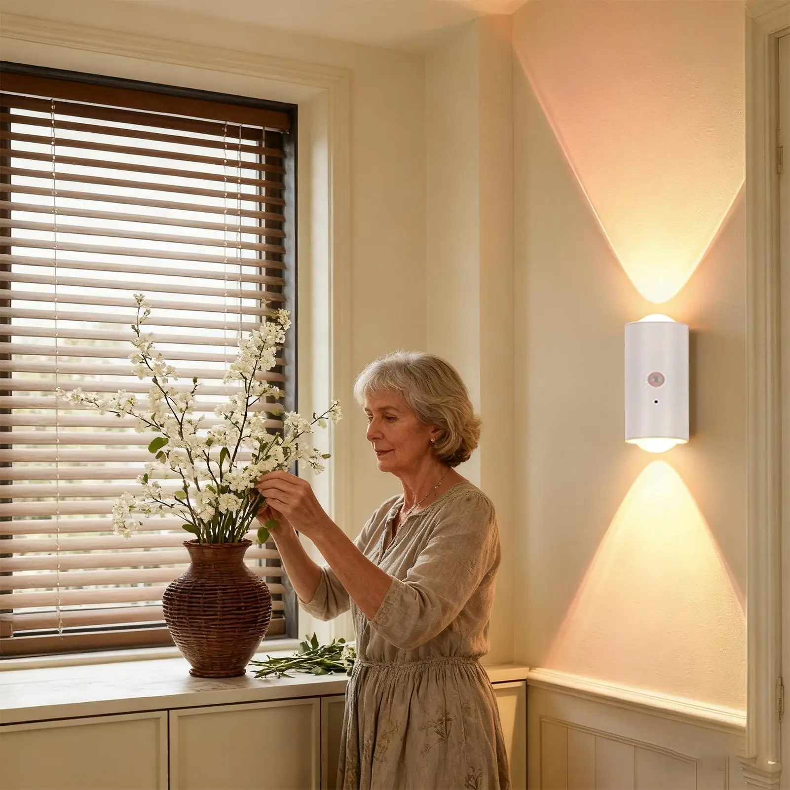 Motion Sensor Night Light Rechargeable Motion Activated Magnetic Smart Dimmable Light Automatic On Off For Living Room Bathroom