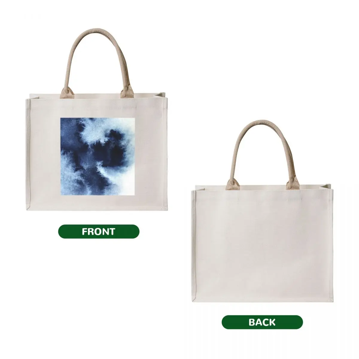 Indigo Nebula, Blue Abstract Painting Tote Bag tote bag men handbag Women's shopper bag