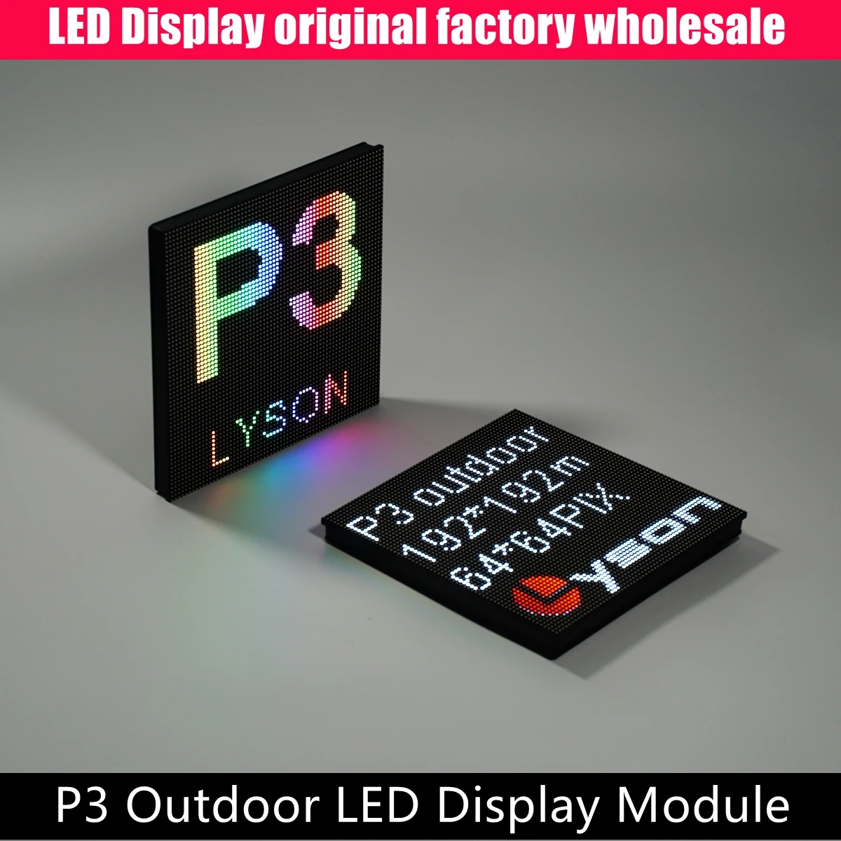 

Outdoor P3 SMD RGB LED Panel Module 192x192mm Full Color Video Wall Modular 64x64 Pixels