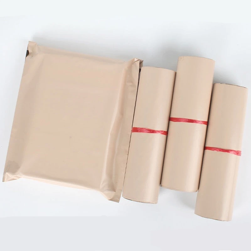 INPLUSTOP 50pcs Apricot Degradable Mailer Bag Package Envelope Self Adhesive Poly Courier Packaging Bag Parcel Storage Organizer