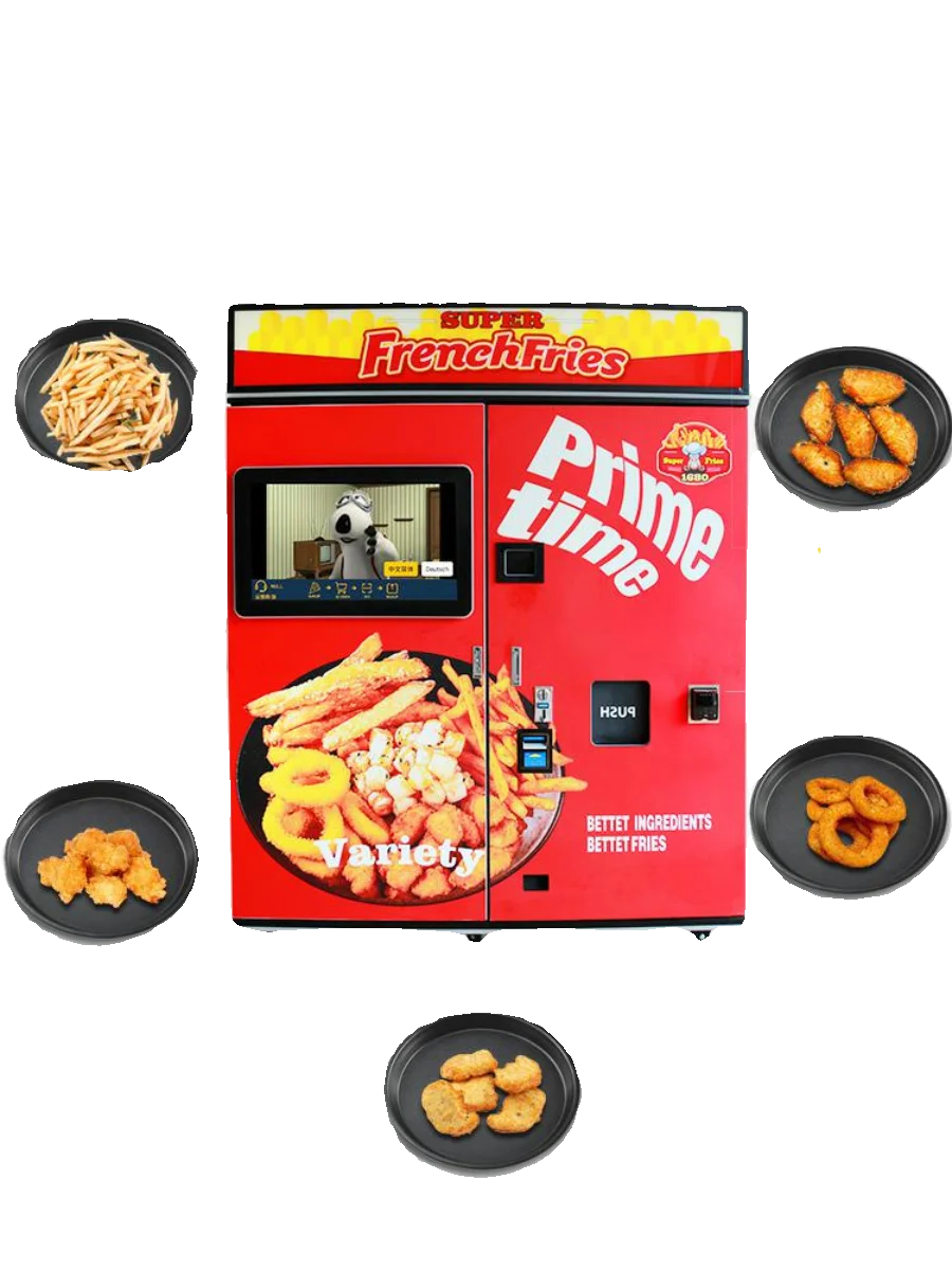 Unmanned Self-Service Fries Vending Machine Automatic Sale Chips Machine Scan Code Self-Service Sale Chips Machine Commercial