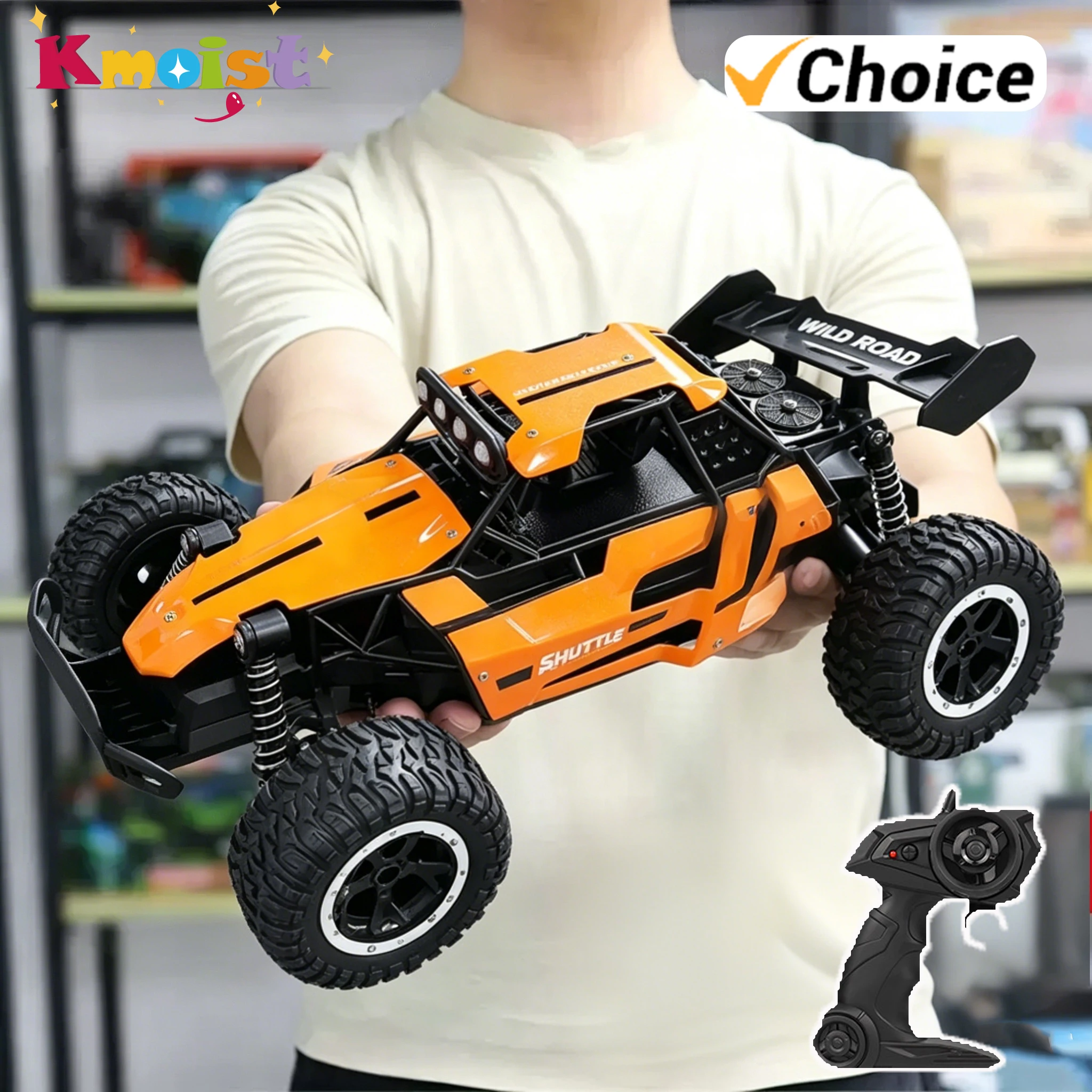 RC Car 1/16 Model With LED Lights 20KM/H High Speed Racing Cars Off-road Remote Control Climbing Vehicle Drift Toys for Boys