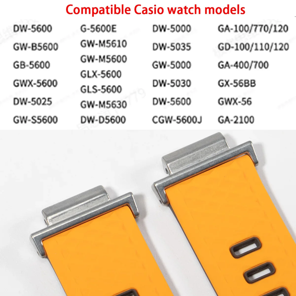 16mm Metall-Legierungsadapter für Casio Uhren GA2100 DW5600 5000 GW-M5610 GD-100/110/120 Edelstahl Umbau-Verbindungsstück Zubehör – Detail 2