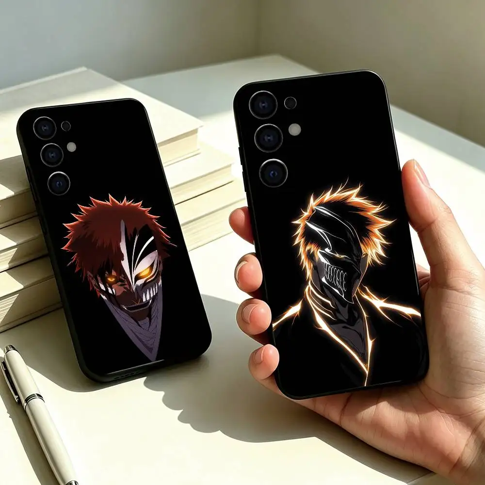 Anime BLEACH Kurosaki Ichigo Phone Case For Samsung S25,S24,S21,S22,S23,S30,Ultra,S20,Plus,Fe,Soft Silicone Black Cover Gift