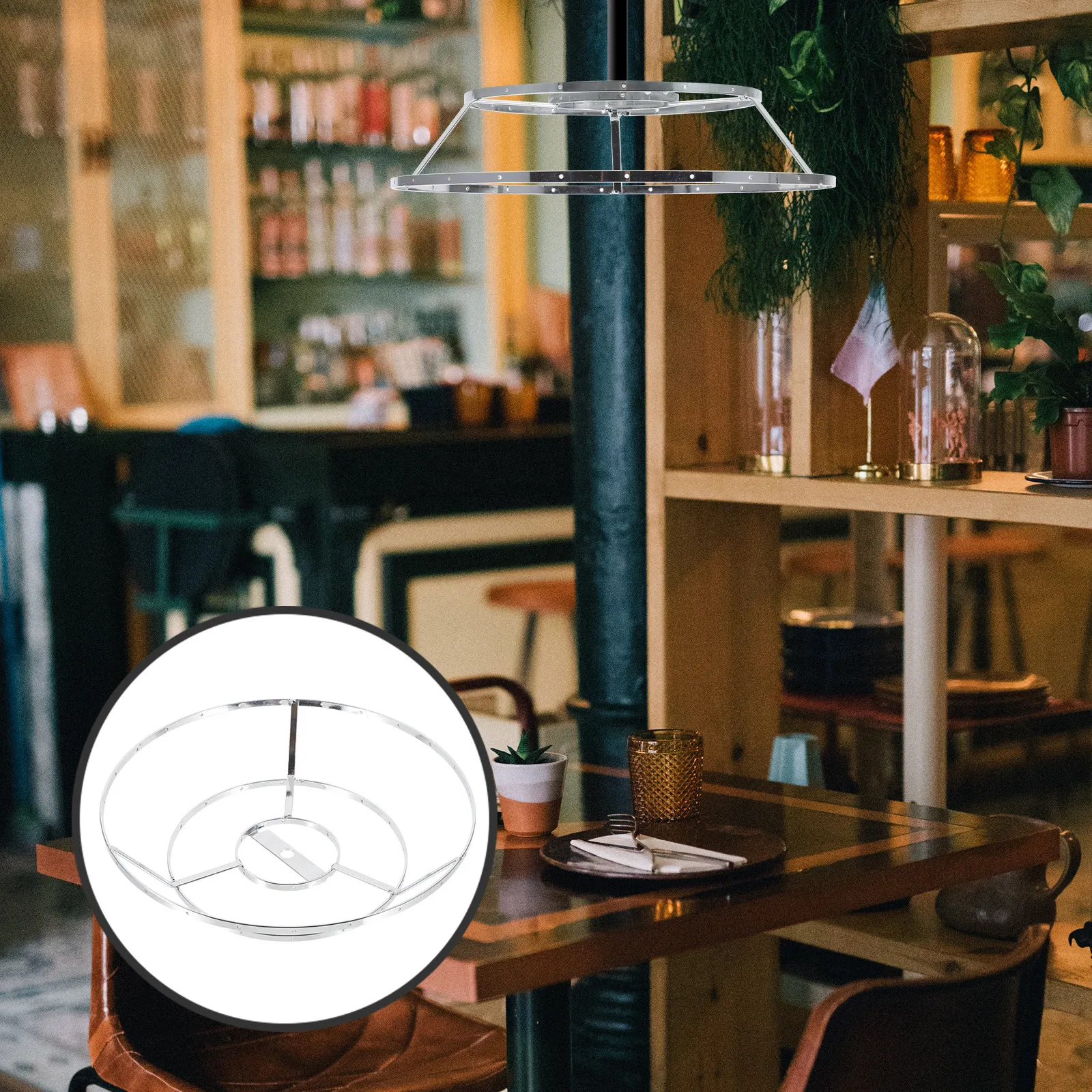 

Металлическая рамка для абажура, держатель для подвесного светильника, для настольных, потолочных светильников, металлическое кольцо для абажура, простая установка, декоративное