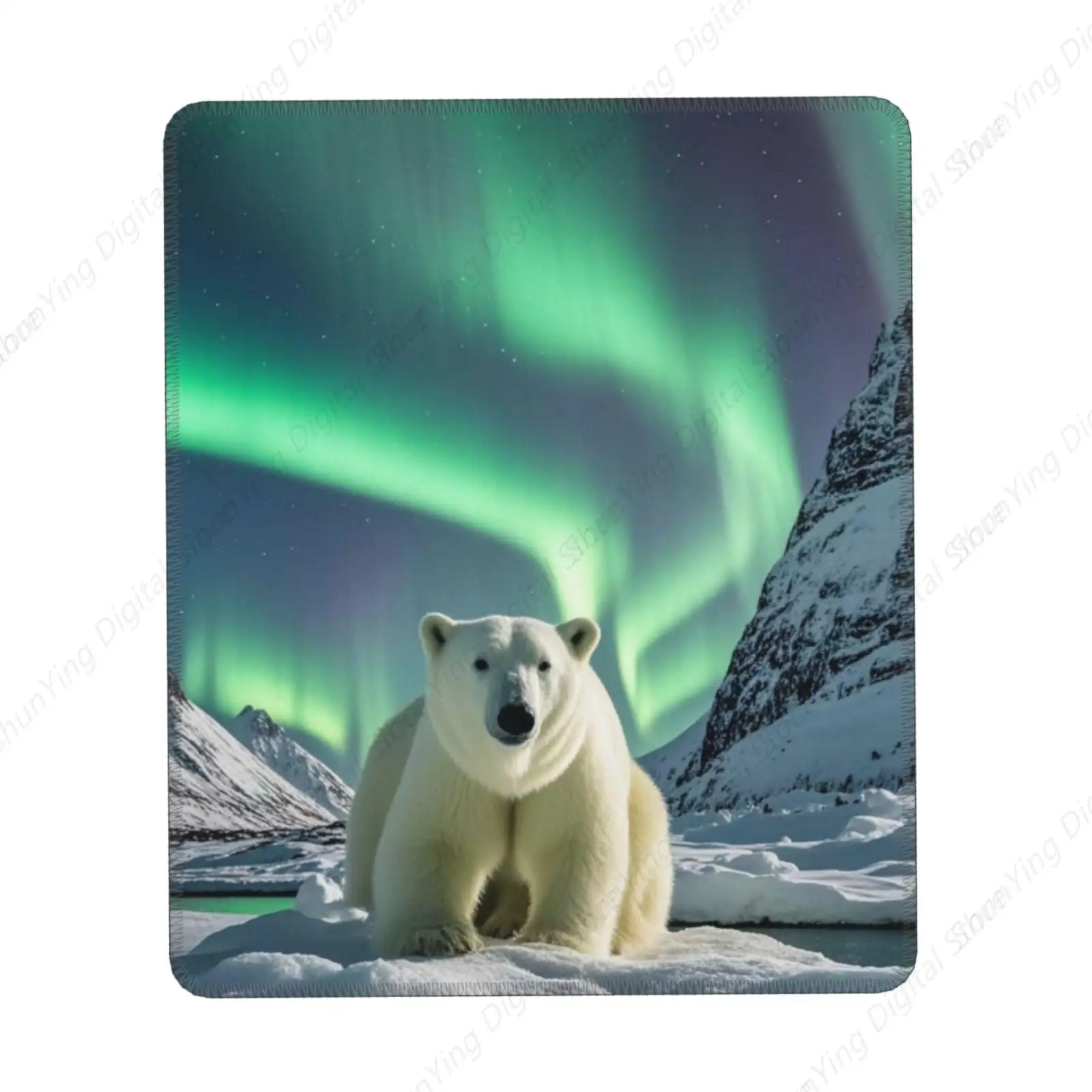 

Mouse Pad Polar Bear Aurora Anti Slip Rubber Base Gaming Table Pad Mouse Pad Office Decoration Work Computer 25*30cm