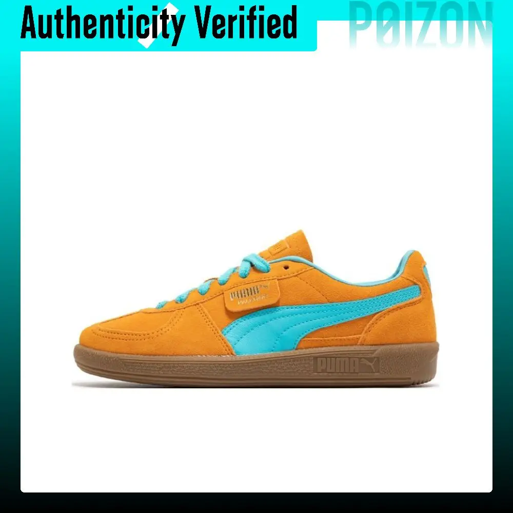 PUMA Palermo Breathable Low top German Army Trainers Unisex Orange Blue 396463-13