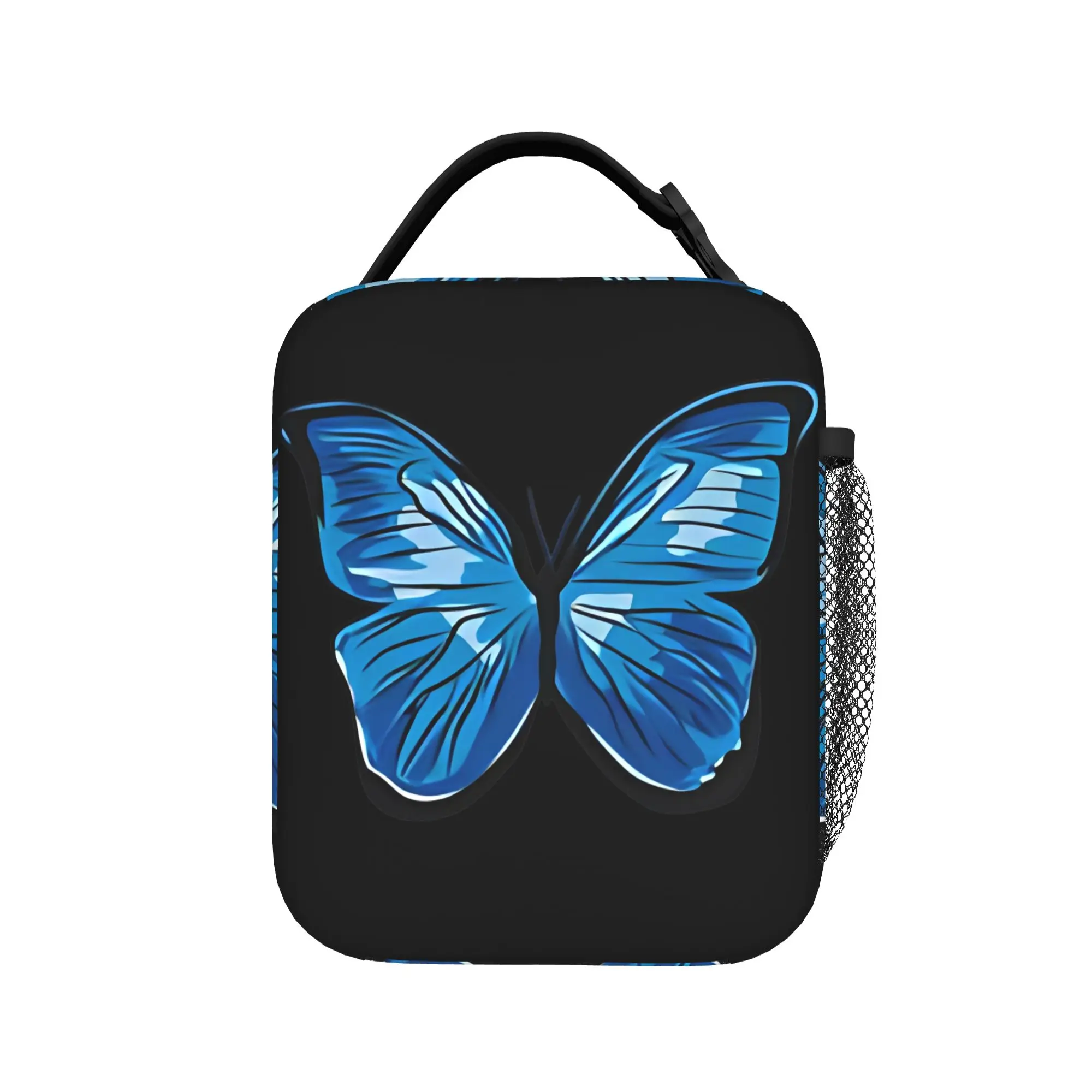 Blue Butterfly Insulated Lunch Bags Thermal Bag ,Lunch Container Life Is Strange Game Leakproof Tote Lunch Box Girl Boy School