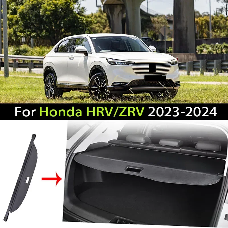 Car Trunk Cargo Cover For Honda HRV/ZRV 2023 2024 Luggage Tray Storage Security Shield Curtain Partition Mat Accessorie