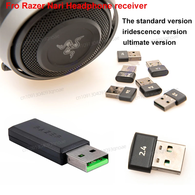 

Replacement Accessories for Pairing USB 2.4G Receiver with Razer Nari Ultimate/Essential/iridescence Wireless Gaming Headsets