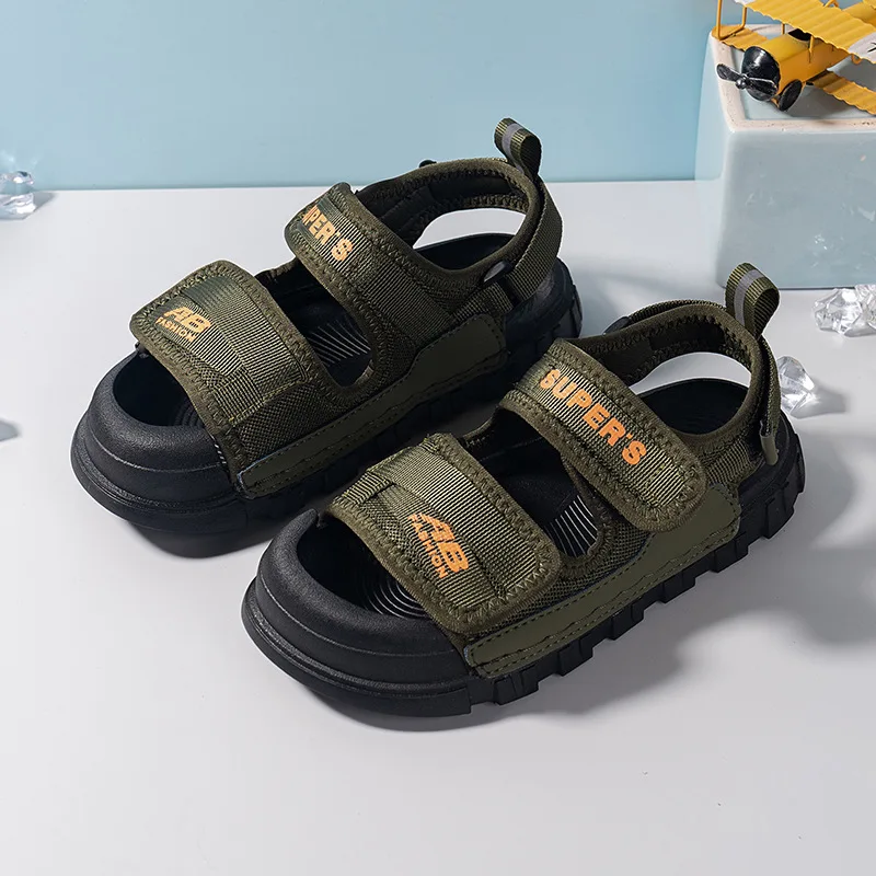 

Summer Children Sandals Boys Girls Anti-slip Anti-kick Beach Sandals Baby Soft Camouflage Sandals