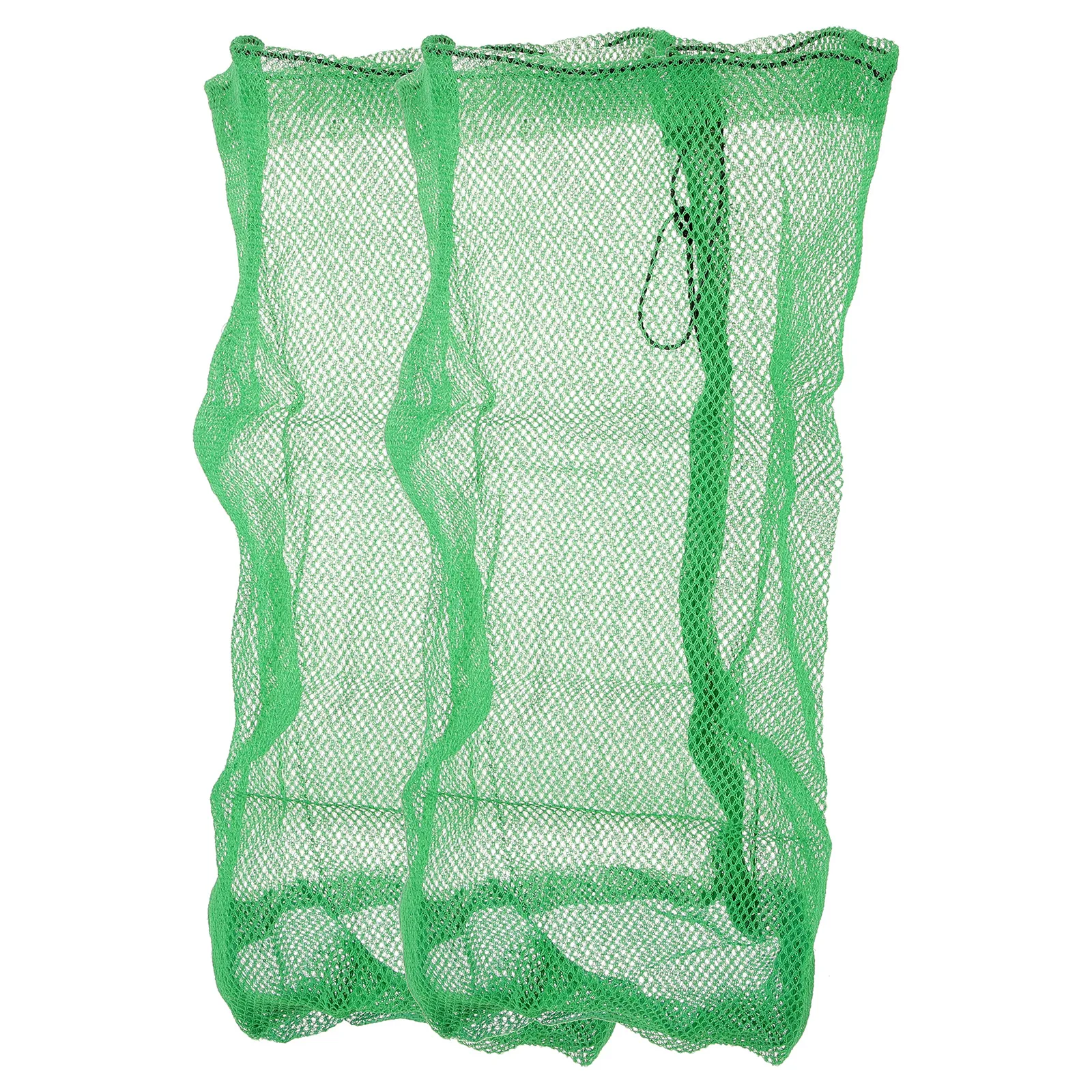 

2pcs Portable Fishing Net Bag Large Capacity Foldable Catch Storage Nylon Nets Lightweight Durable Practical Replacement Fish