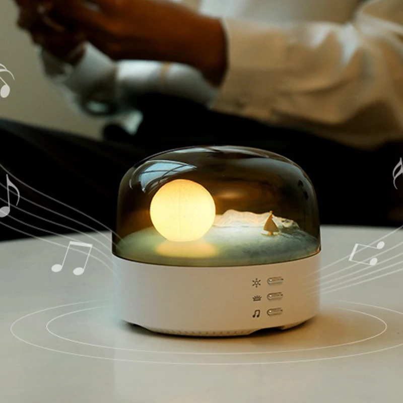 

C38 New Moon Wireless Bluetooth Speaker Atmosphere Light LED Night Bedroom Cartoon Bedside Decoration Stereo Caixa de som