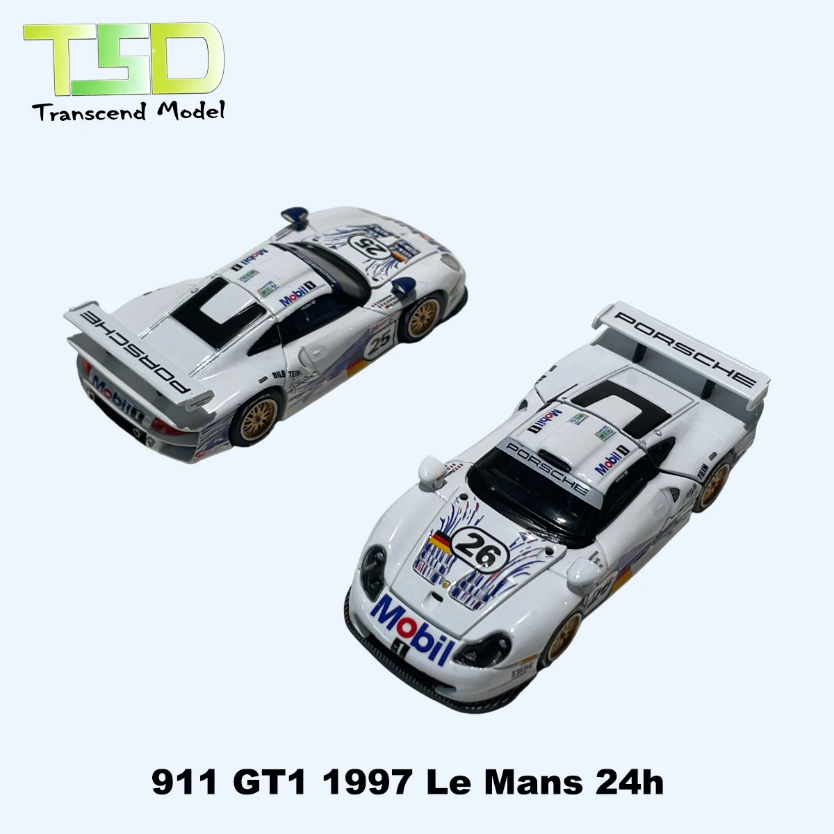 Classic Le Mans 24 Hours Race Car 1:64 TSD 911 GT1 Detachable Parts #25/#26 Livery Diecast Collectible Toy Car In Stock