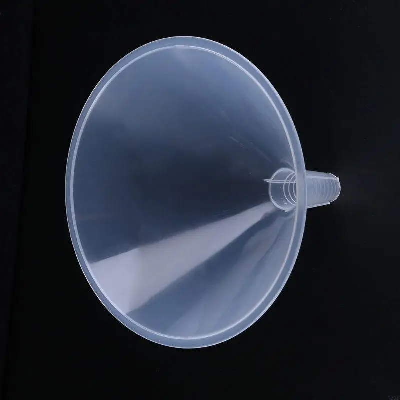 150mm Plastic White Transparent Funnel For Garage / Car Liquids / Laboratory / K 72XB