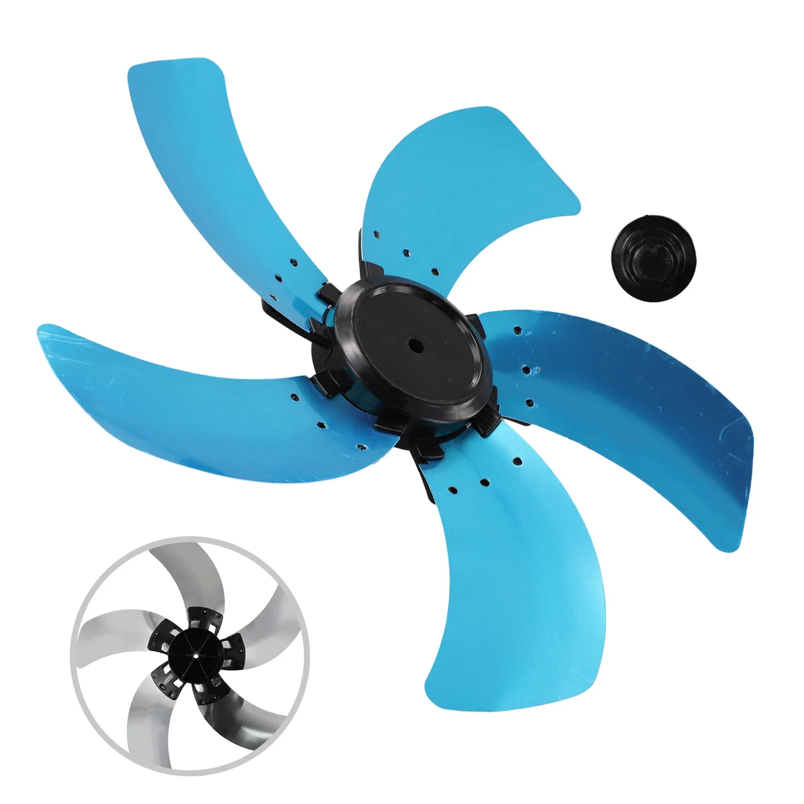 16-Inch Fan Blade Household Aluminum Five-Blade Fan With Nut Cover Base High Temperature Resistance Air Quality Fans