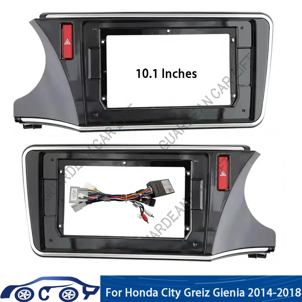 10.1 Inch For Honda City Greiz Gienia Radio Car Android MP5 Player Casing Frame 2Din Head Unit Fascia Install Dash Cover Trim