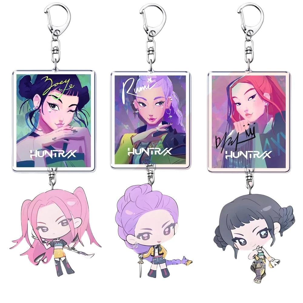 

Kpop Demon Hunters Rumi Mira Zoey Keychain Cosplay Men Women Group Idol Props Anime Jewelry Gifts Halloween Costume Accessories