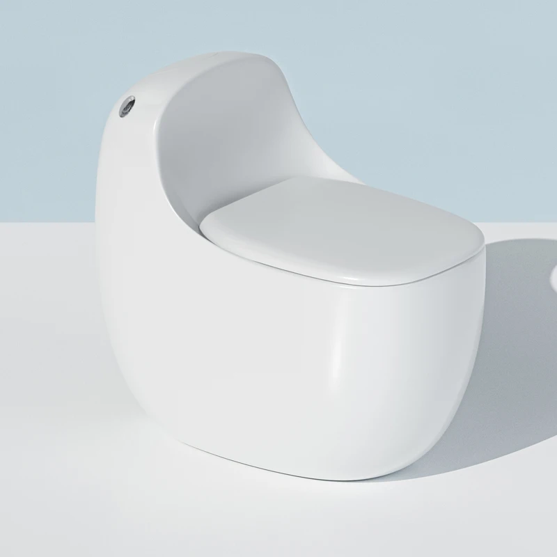 

Intelligent Library Modern Design Egg Shape One Piece Toilet Wc Tornado Flushing Pipe Glazing