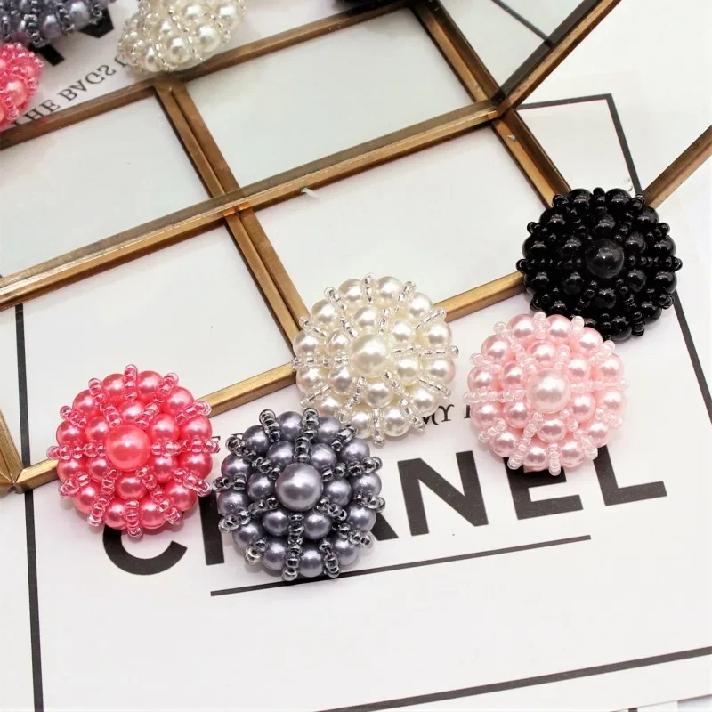 Chandail de dĂ©coration de vĂȘtements haut de gamme, nouvelle mode, bricolage de boutons de perles, fournitures 1 piĂšce