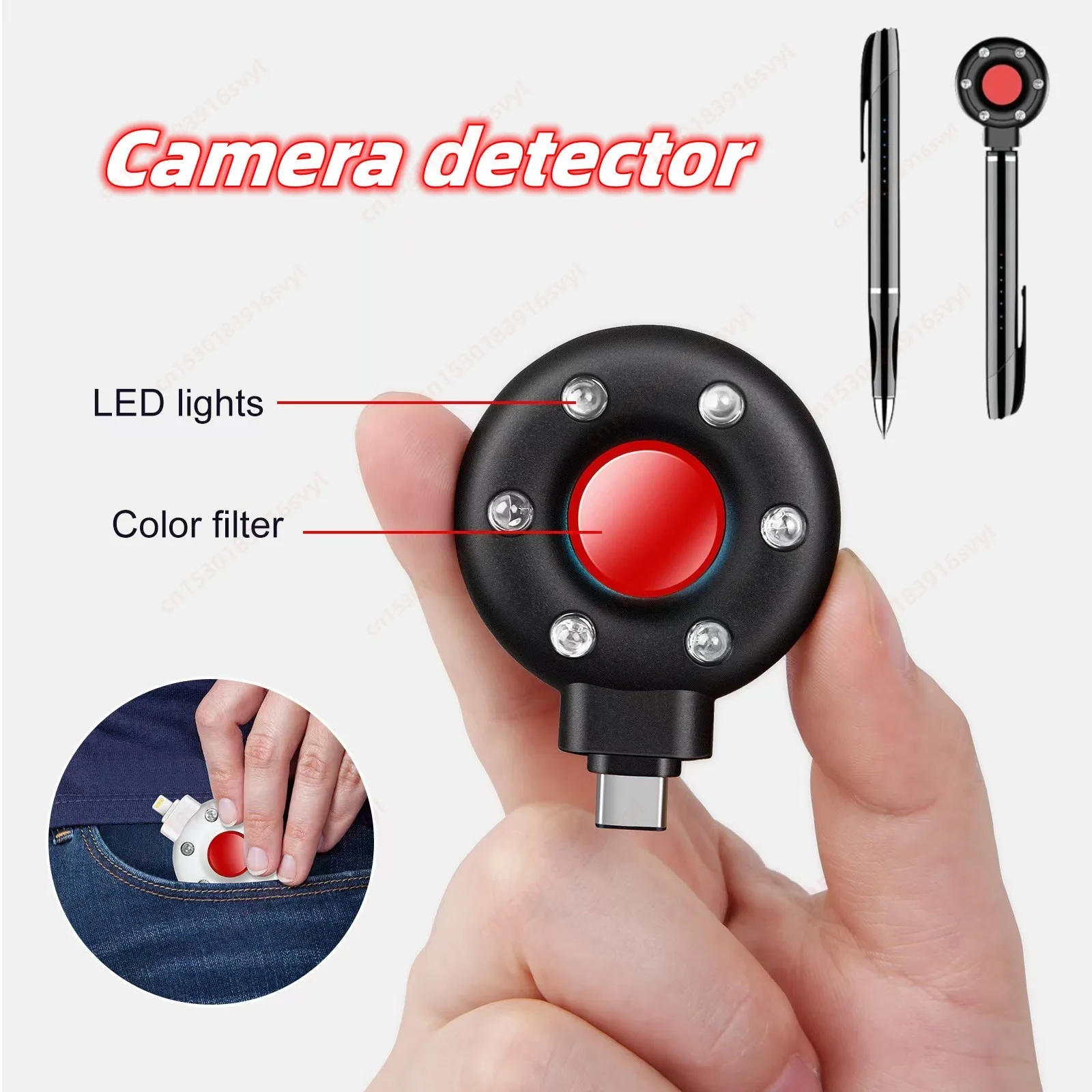 Hidden Camera Detector Portable Security Protection Laser Detection Spy Gadget Detec Anti-tracking Anti-GPS Location Anti-peep