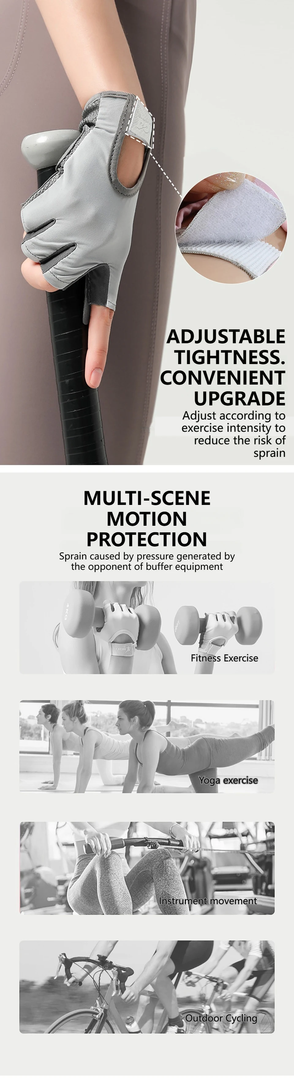 GTUBIKE 1 Paar neue Fahrradhandschuhe, Workout-Gymnastikhandschuhe für Männer und Frauen, Gewichtheben, fingerlose Handschuhe, Training, Übung, Fitness – Detail 28