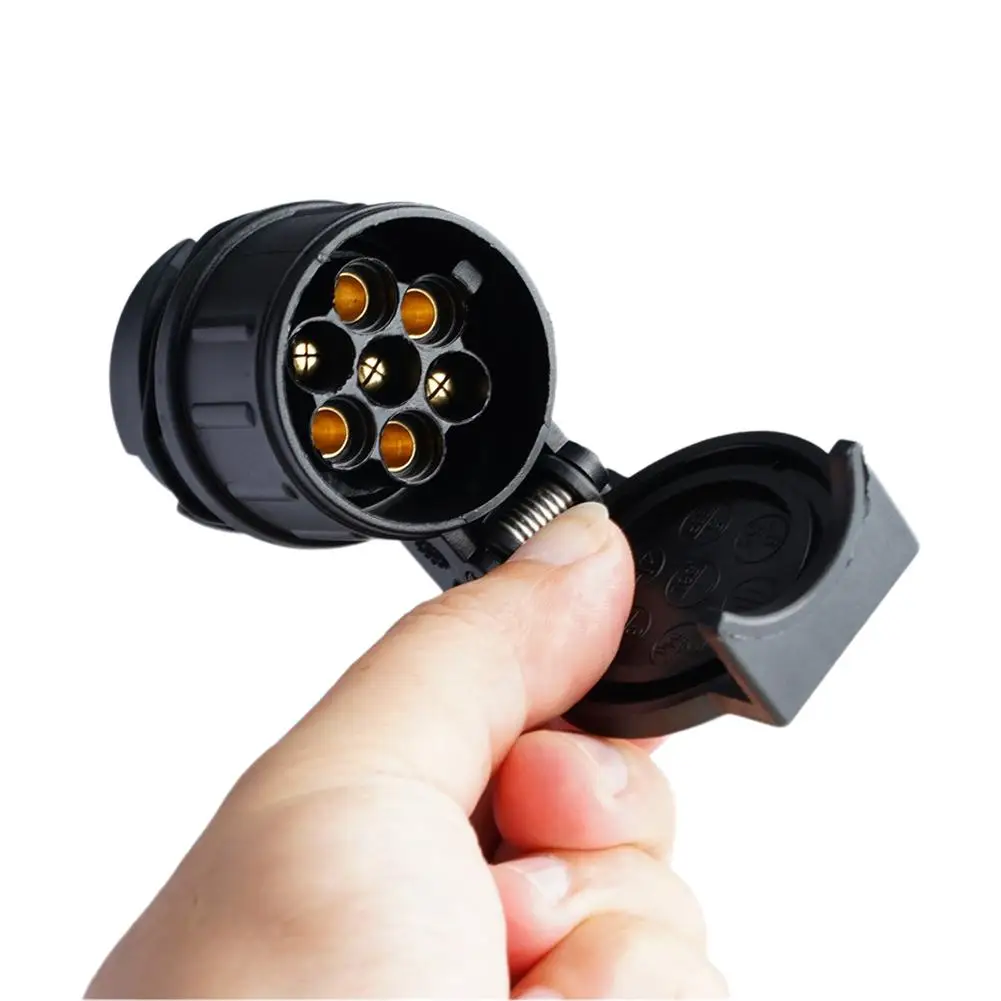 European 13 to 7 Pin Trailer Adapter Connector Plug Convert Mini Towing Socket Wiring Harness Truck RV Parts Dropshipping