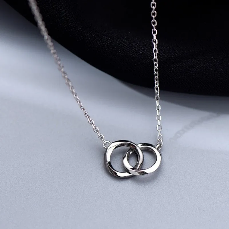 Personalised Secret Double Twist Mobius Pendant Necklace for Women New Arrival Irregular Circle Necklace Jewelry Gifts Wholesale